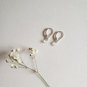 Clear Quartz Hoop Earrings 🌸